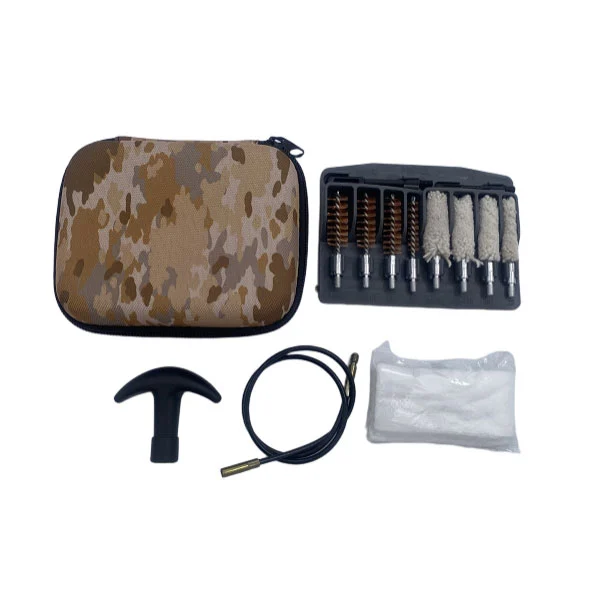 Käsipüstoli püstolipuhastuskomplekt koos camo pehme korpusega
